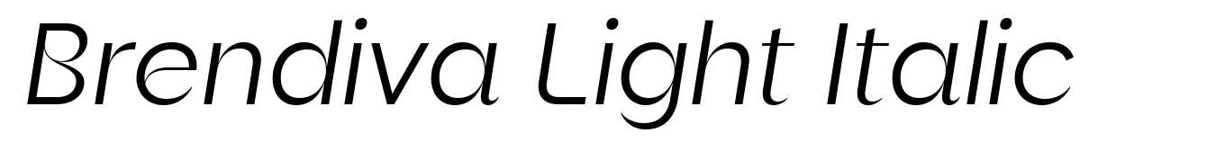 Brendiva Light Italic